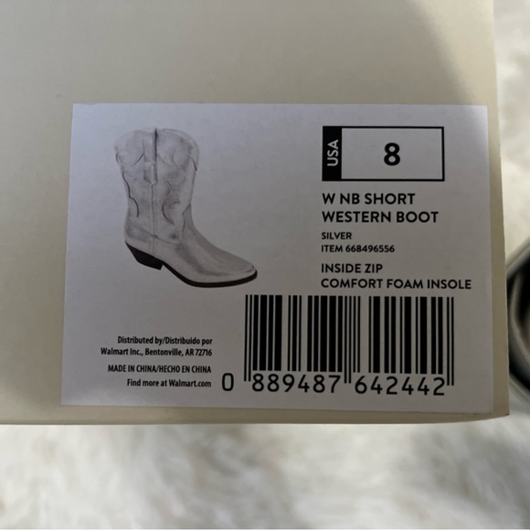 Bachelorette Party (New in Box )Silver Cowgirl Boots - Picture 12 of 16